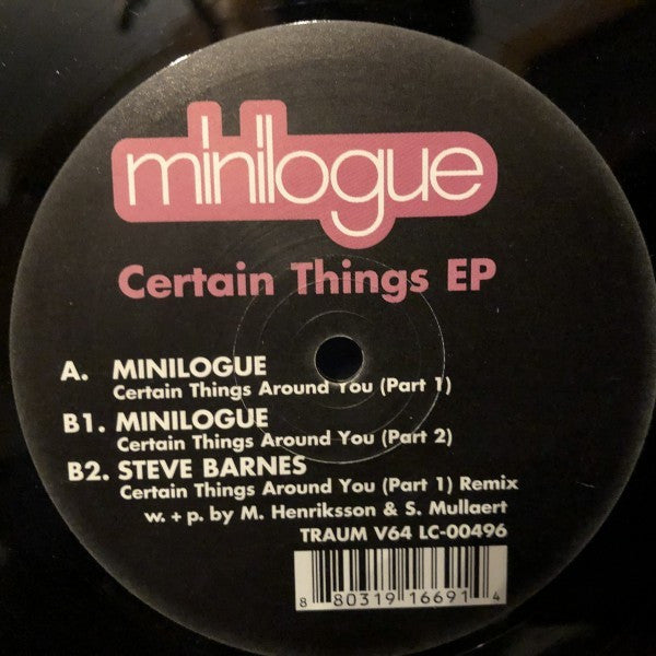 Minilogue - Certain Things EP