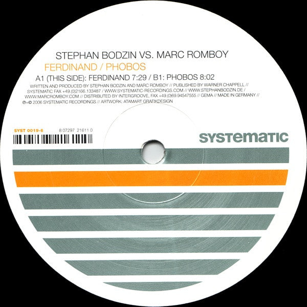 Stephan Bodzin Vs. Marc Romboy - Ferdinand / Phobos