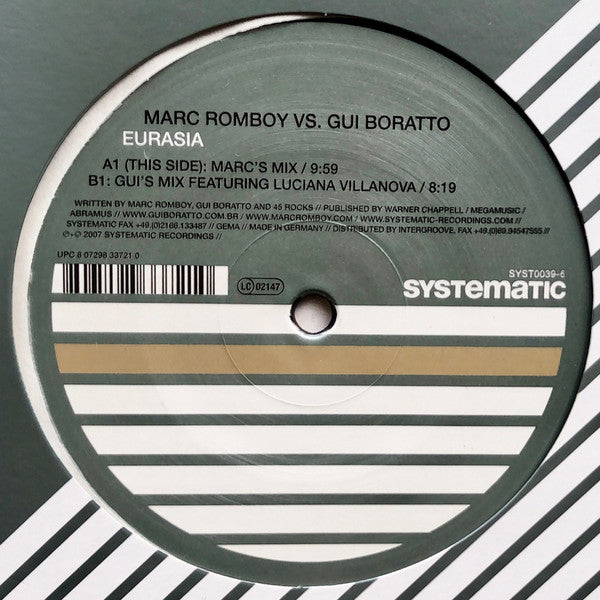 Marc Romboy vs. Gui Boratto - Eurasia